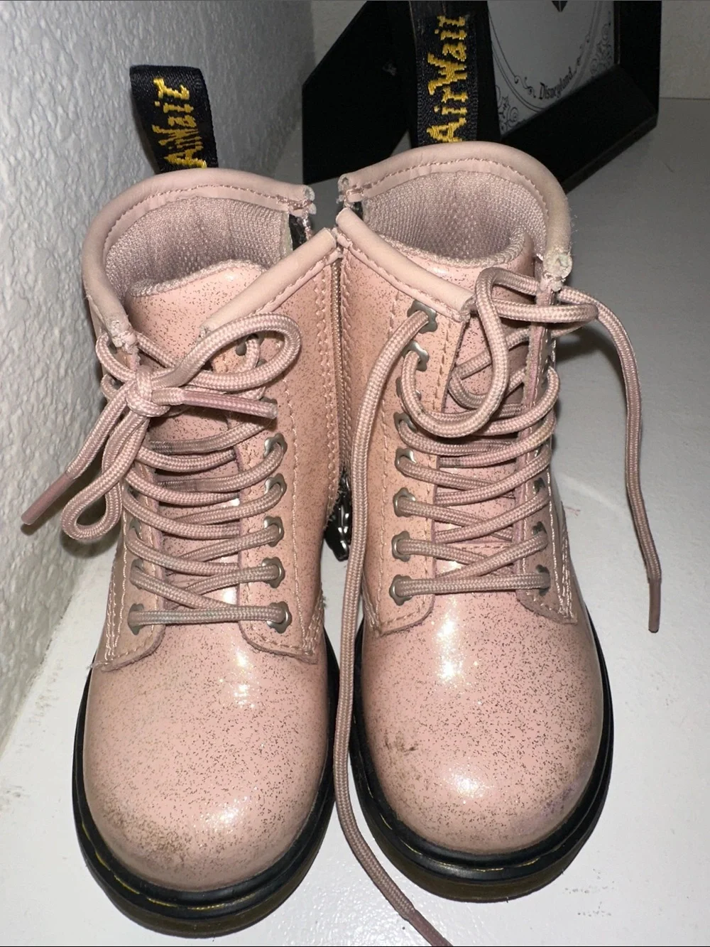 Dr Martens Pink Glitter Boots